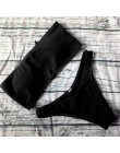 2019 stałe Bikini brazylijski strój kąpielowy kobiety Bikini Set Sexy strój kąpielowy z odsłoniętymi ramionami kobiet pływanie B