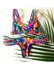 2020 bikini kobiety stroje kąpielowe zestaw bikini push-up strój kąpielowy Top solidny dół druku brazylijski Biquini strój kąpie