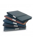 Gorąca sprzedaż moda solidna męska cienka Bifold klip na pieniądze skórzany portfel z metalowy zacisk kobiet ID saszetka na kart