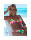 2020 nowa z falbankami Bikini kobiety strój kąpielowy krzyżowe wiązanie stroje kąpielowe zestaw Bikini Push-Up strój kąpielowy b