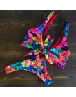 2020 bikini kobiety stroje kąpielowe zestaw bikini push-up strój kąpielowy Top solidny dół druku brazylijski Biquini strój kąpie