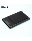 BONAMIE aluminiowy portfel z elastycznością powrót etui ID etui na karty kredytowe RFID Mini wąski portfel automatyczne wyskakuj