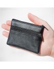 Mężczyźni kobiety karty sakiewki na monety klucz miękkie etui na karty kredytowe Zip skórzany portfel portmonetka torebka Cartei