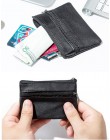 Mężczyźni kobiety karty sakiewki na monety klucz miękkie etui na karty kredytowe Zip skórzany portfel portmonetka torebka Cartei