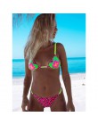 2020 nowa z falbankami Bikini kobiety strój kąpielowy krzyżowe wiązanie stroje kąpielowe zestaw Bikini Push-Up strój kąpielowy b