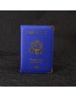 Spersonalizowana skóra USA okładka na paszport dostosowany uchwyt na paszport podróże amerykańskie pokrowce w stylu portfela na 