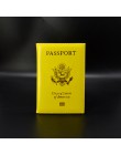 Spersonalizowana skóra USA okładka na paszport dostosowany uchwyt na paszport podróże amerykańskie pokrowce w stylu portfela na 