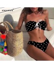 Sexy Polka Dot Bikini kobiety 2020 dwuczęściowy strój kąpielowy Push Up stroje kąpielowe kwiatowy strój kąpielowy brazylijski st