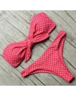 Solidny bandeau Bikini Set 2020 Sexy strój kąpielowy kobiety Bikini brazylijski stringi stroje kąpielowe kobiet stanik strój kąp