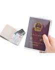 Przezroczysty PVC okładka na paszport akcesoria podróżne wodoodporne etui na dowód kobiety mężczyźni przechowywanie organizator 