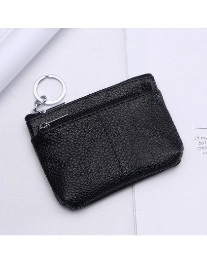 BLEVOLO luksusowy prawdziwy skórzany portfel Mini zamek miękkie torebki torba na klucze Unisex moneta kiesa prezent na pieniądze