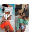 In-x Sexy neon zielony bikini set Mesh z długim rękawem strój kąpielowy kobiet wysokiej talii bikini 2020 wąż drukuj stroje kąpi