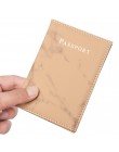 Etui na paszport kolorowe w marmurowym stylu okładka na paszport wysokiej jakości pakiet paszportowy wodoodporne etui na paszpor