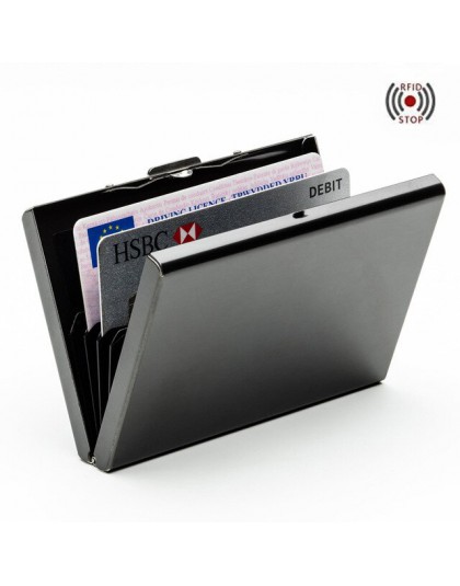 2019 nowe etui na karty kredytowe Protector metalowy portfel na karty kredytowe cienki jak karta kredytowa Case dla kobiet lub m
