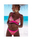 2020 nowa z falbankami Bikini kobiety strój kąpielowy krzyżowe wiązanie stroje kąpielowe zestaw Bikini Push-Up strój kąpielowy b
