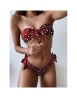 Sexy Polka Dot Bikini kobiety 2020 dwuczęściowy strój kąpielowy Push Up stroje kąpielowe kwiatowy strój kąpielowy brazylijski st