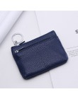 BLEVOLO luksusowy prawdziwy skórzany portfel Mini zamek miękkie torebki torba na klucze Unisex moneta kiesa prezent na pieniądze