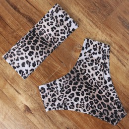 Sexy zwierząt drukowane strój kąpielowy kobiet Push Up Bikini strój kąpielowy z wysokim stanem bandaż Mayo stroje kąpielowe Band