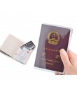 Przezroczysty PVC okładka na paszport akcesoria podróżne wodoodporne etui na dowód kobiety mężczyźni przechowywanie organizator 