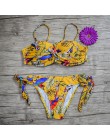 Solidny bandeau Bikini Set 2020 Sexy strój kąpielowy kobiety Bikini brazylijski stringi stroje kąpielowe kobiet stanik strój kąp