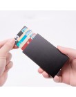 Aelicy Men etui na karty kredytowe identyfikator firmy etui na karty moda automatyczny futerał na karty rfid aluminiowa karta ba