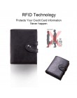 DIENQI Vintage skórzana karta blokująca rfid uchwyt męski inteligentny portfel biznesowy duży Bank karty kredytowej kieszenie oc
