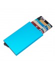 Aelicy Men etui na karty kredytowe identyfikator firmy etui na karty moda automatyczny futerał na karty rfid aluminiowa karta ba