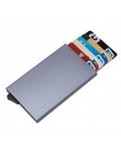 Aelicy Men etui na karty kredytowe identyfikator firmy etui na karty moda automatyczny futerał na karty rfid aluminiowa karta ba