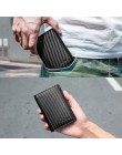 NewBring Carbon-fibre-Look skórzane etui na karty kredytowe RFID blokowanie pokrowiec w stylu portfela prawo jazdy torebka