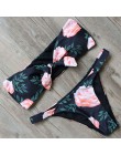 Solidny bandeau Bikini Set 2020 Sexy strój kąpielowy kobiety Bikini brazylijski stringi stroje kąpielowe kobiet stanik strój kąp