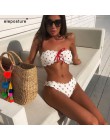 Sexy Polka Dot Bikini kobiety 2020 dwuczęściowy strój kąpielowy Push Up stroje kąpielowe kwiatowy strój kąpielowy brazylijski st