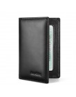 NewBring Carbon-fibre-Look skórzane etui na karty kredytowe RFID blokowanie pokrowiec w stylu portfela prawo jazdy torebka