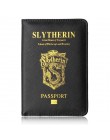 Nowy czarny SLYTHERIN hogwart Unisex PU skórzane etui na paszport Rfid okładka na paszport czarny paszport podróże posiadacz kar