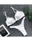 Wyściełany zestaw bikini push-up fiszbiny kwiat Ruffles strój kąpielowy dla kobiet Sexy solidny bandeau kobieta strój kąpielowy 