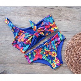 2020 bikini kobiety stroje kąpielowe zestaw bikini push-up strój kąpielowy Top solidny dół druku brazylijski Biquini strój kąpie
