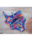 2020 bikini kobiety stroje kąpielowe zestaw bikini push-up strój kąpielowy Top solidny dół druku brazylijski Biquini strój kąpie