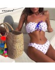 Sexy Polka Dot Bikini kobiety 2020 dwuczęściowy strój kąpielowy Push Up stroje kąpielowe kwiatowy strój kąpielowy brazylijski st