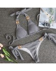 2019 Rhinestone Swimsuit kobiety Bikini kryształowy diament zestaw metalowy łańcuch stroje kąpielowe kobiet luksusowe arystokrat