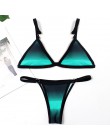 Seksowne Bikini w jednolitym kolorze zestaw stroje kąpielowe kobiety mikro Bikini pierścień Patchwork strój kąpielowy brazylijsk