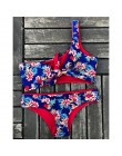 2020 bikini kobiety stroje kąpielowe zestaw bikini push-up strój kąpielowy Top solidny dół druku brazylijski Biquini strój kąpie
