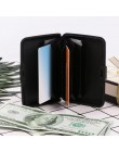 Moda damska kolorowy nadruk RFID antykradzieżowe biznesowe pudełko kartonowe kieszeń na kartę kredytową portfel etui aluminiowe 