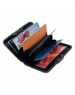 Moda damska kolorowy nadruk RFID antykradzieżowe biznesowe pudełko kartonowe kieszeń na kartę kredytową portfel etui aluminiowe 
