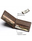 KAVIS Slim marka mężczyźni kobiety prawdziwej skóry Bifold mężczyzna torebka Billfold klips do pieniędzy do portfela kobieta zac