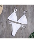 Seksowne Bikini w jednolitym kolorze zestaw stroje kąpielowe kobiety mikro Bikini pierścień Patchwork strój kąpielowy brazylijsk