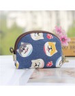Retro Mini torba kobiety portmonetki Kawaii portfel dziewczyny kot mała torebka płócienna torby na karty damskie torebki damskie