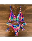 2020 bikini kobiety stroje kąpielowe zestaw bikini push-up strój kąpielowy Top solidny dół druku brazylijski Biquini strój kąpie