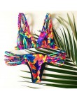2020 bikini kobiety stroje kąpielowe zestaw bikini push-up strój kąpielowy Top solidny dół druku brazylijski Biquini strój kąpie
