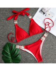 2019 Rhinestone Swimsuit kobiety Bikini kryształowy diament zestaw metalowy łańcuch stroje kąpielowe kobiet luksusowe arystokrat