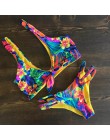 2020 bikini kobiety stroje kąpielowe zestaw bikini push-up strój kąpielowy Top solidny dół druku brazylijski Biquini strój kąpie