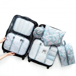 7 sztuk/zestaw bagaż organizator podróży na ubrania wodoodporne torby siatkowa torba w worek opakowanie CubeTravel akcesoria